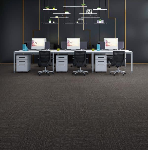 Evolve-Carpet Tiles-Flooring-500x500mm-Colour Black Rhino