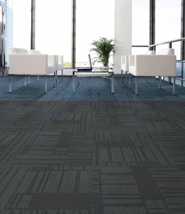 Sierra Carpet Tile Flooring colour Smoke-&-Cobalt