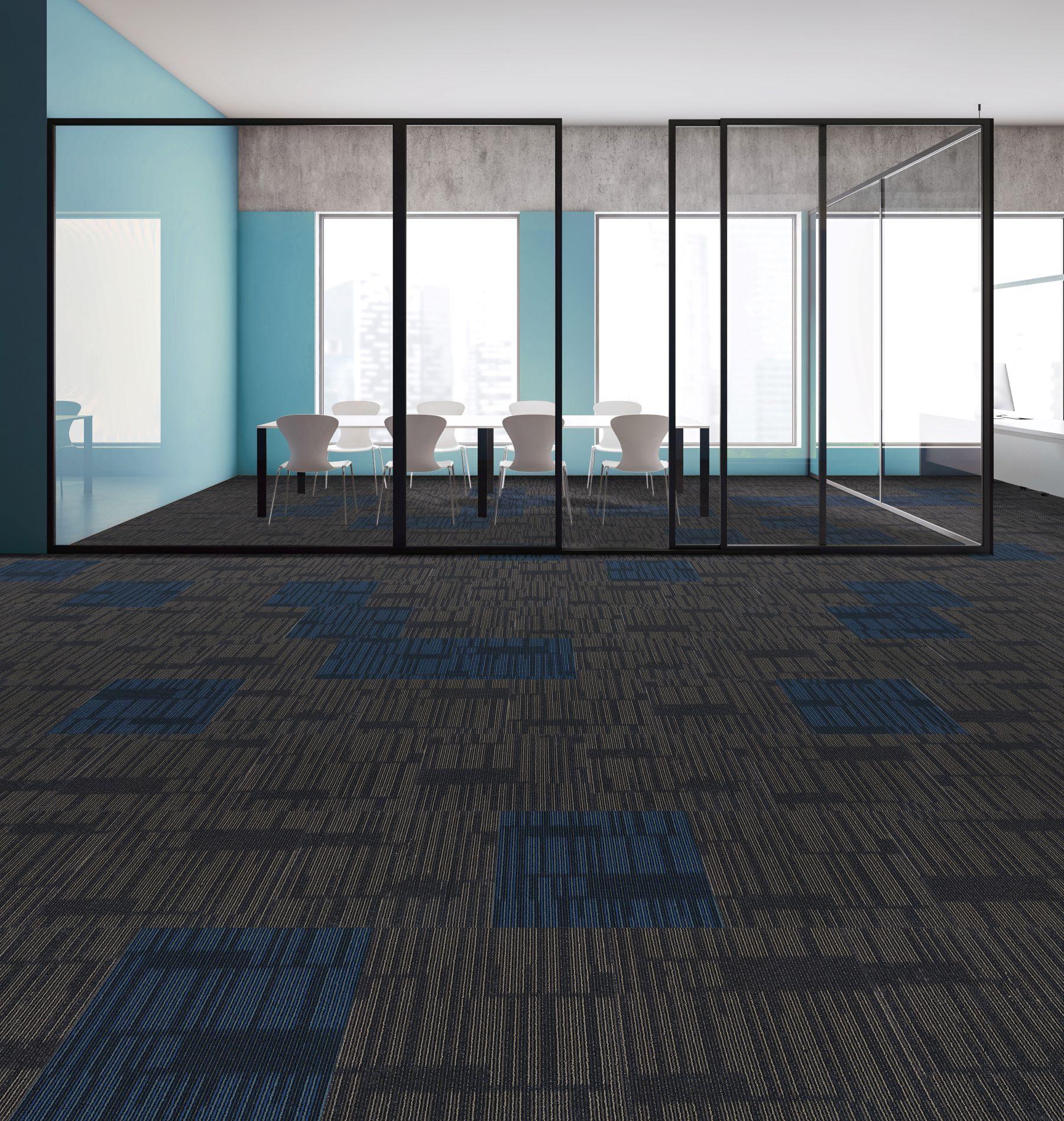 Sierra Carpet Tile Flooring colour Cobalt & Paperbark